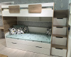 Кровать-чердак Мозаика + кровать Двушка (вяз швейцарский) 190х90 от Династия Kids