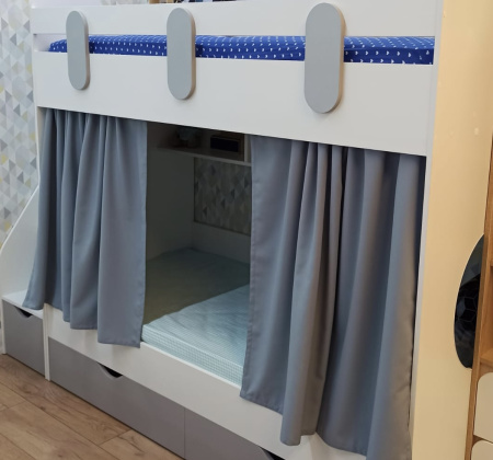 Комплект занавесок (2 шт) цвет серый от Династия Kids