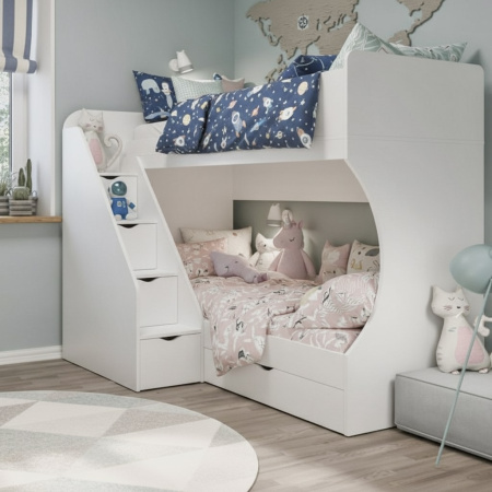 Двухъярусная кровать Умка-3 (цвет белый) 190х80 от Династия Kids