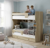 Кровать 2-х ярусная Омега (дуб сонома + белый) 190х80 от Династия Kids