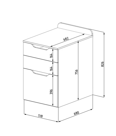 Стол + тумба коллекции Лайт Лофт  от Династия Kids