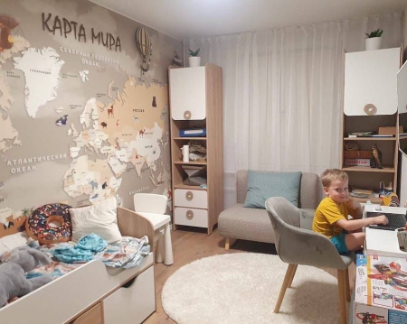 Комод коллекции Юниор (дуб сонома + белый) от Династия Kids
