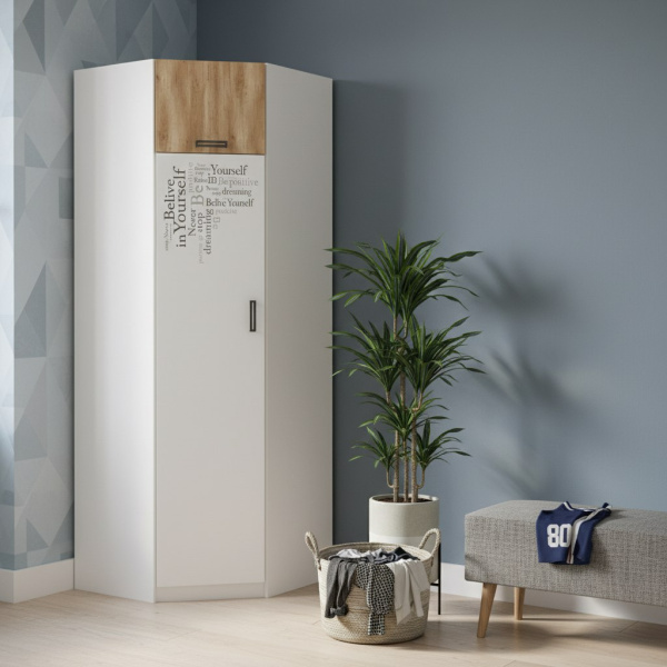 Шкаф угловой коллекции Твой Стиль (с принтом) 