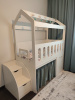 Кровать-чердак 160х80 Теремок (цвет белый) от Династия Kids