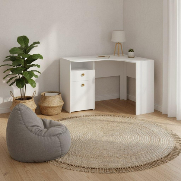 Стол угловой 1160 мм Умка NEW (ручки - дуб) от Династия Kids