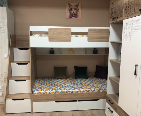 Кровать коллекции Мозаика 190х90 от Династия Kids