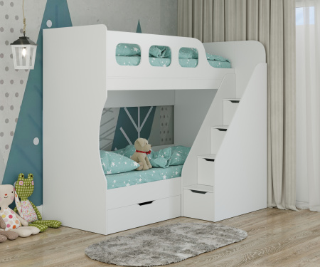 Двухъярусная кровать Умка-7 (цвета разные) 190х80  от Династия Kids