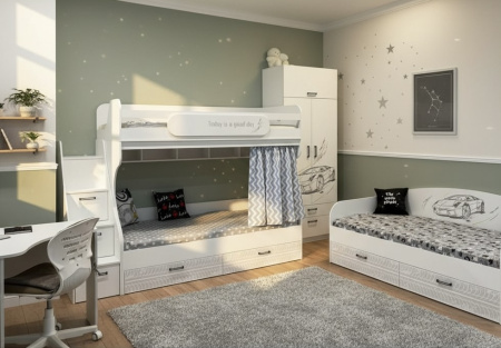 Стеллаж 1.1 коллекции Престиж (без принта) от Династия Kids