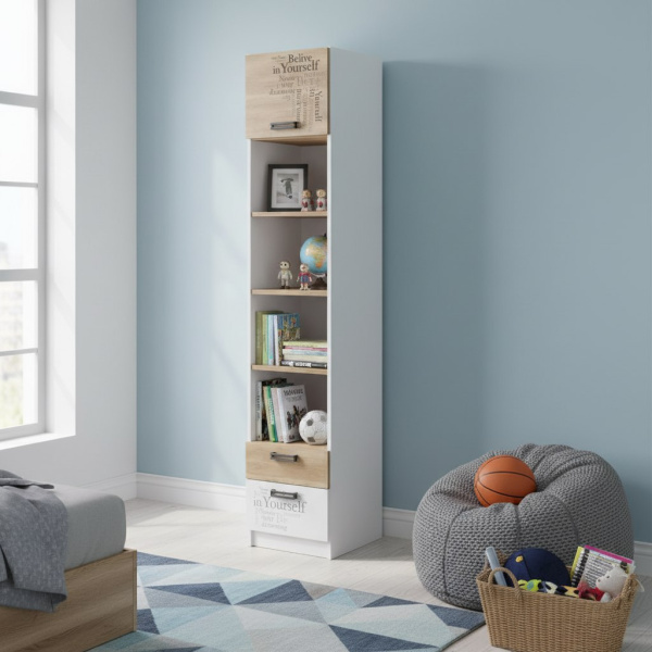 Стеллаж открытый коллекции Твой Стиль (с принтом) гл. 479 мм